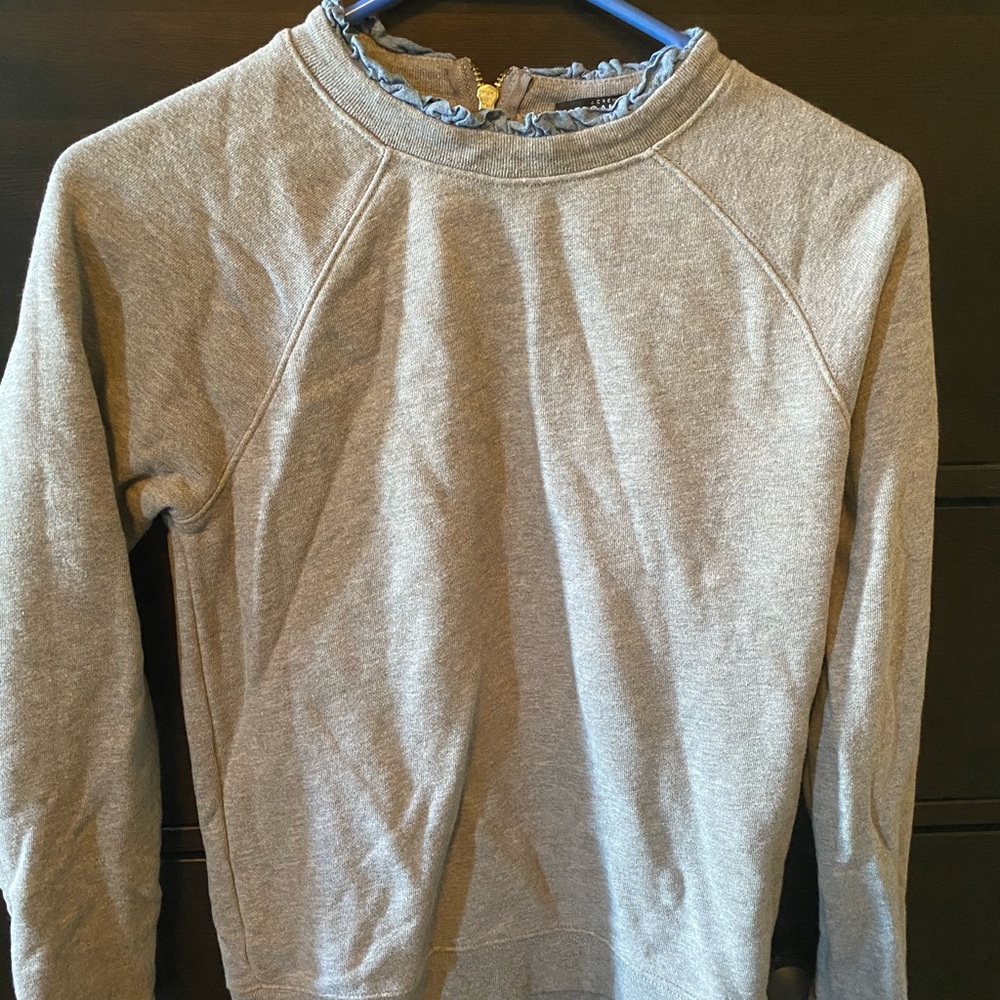 J crew mercantile ruffle collar sweatshirt